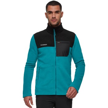 Mammut Innominata ML Jacket Men's - Men's Outdoor Full-Zip Fleece - Deep Teal/Black