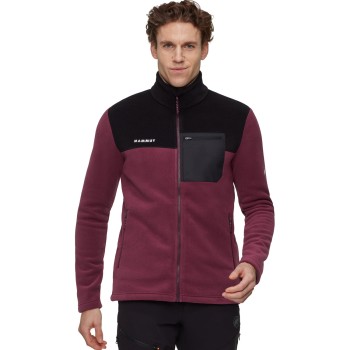 Mammut Innominata ML Jacket Men's - Men's Outdoor Full-Zip Fleece - Vin/Black