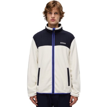 Napapijri Dergana Full-Zip Fleece - Ανδρική ζακέτα φλίς - Beige Dimity