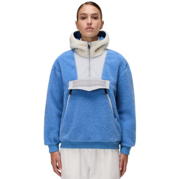 Napapijri Seline Half-Zip Fleece Hoodie -Women's Fleece - Blue Riviera