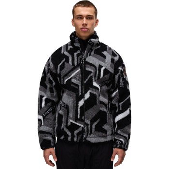 Napapijri T-Fiemme Full-zip Fleece - Ανδρική ζακέτα Sherpa Fleece - Black FZN