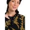 ROXY Moonrising Technical Mid Layer - Half Zip Fleece for Women - Fennel Seed Big Flower