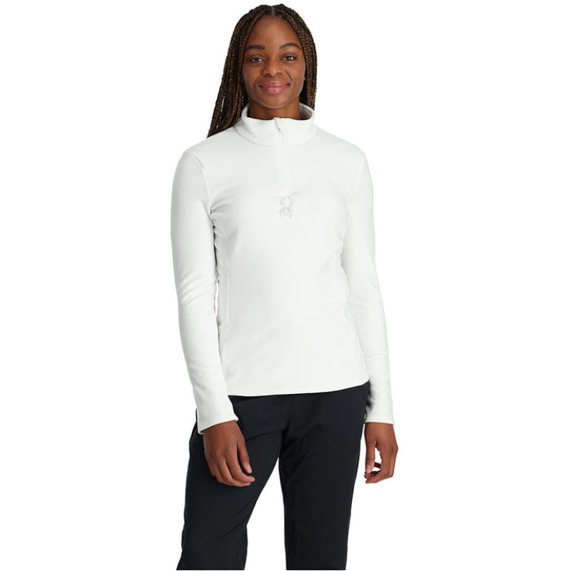 Spyder Shimmer Bug Half Zip - Γυναικείο Φλίς - White