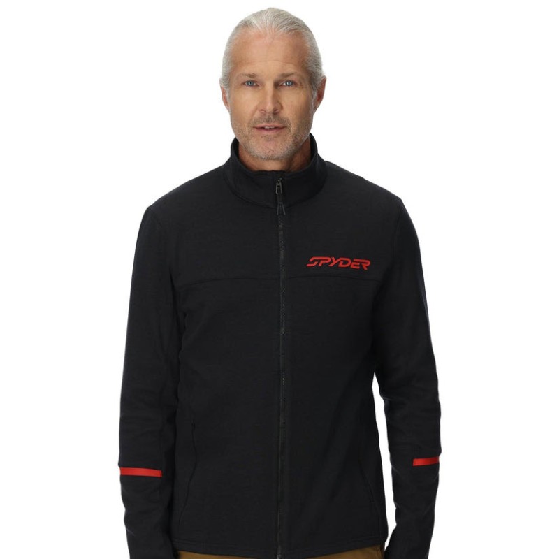 Spyder Speed Fleece 2 Full Zip - Mens Fleece Jacket - Black Escape