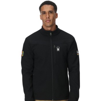 Spyder Wengen Bandit Full zip - Mens Fleece Jacket - Black