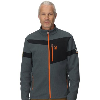 Spyder Wengen Bandit Full zip - Mens Fleece Jacket - Slate Blue