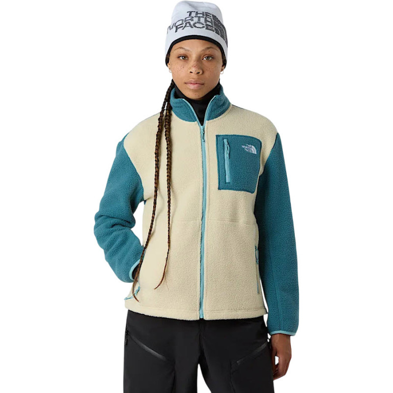 THE NORTH FACE Women's Yumiori Full-Zip Fleece Jacket - Gravel-Space/Blue Eclipse