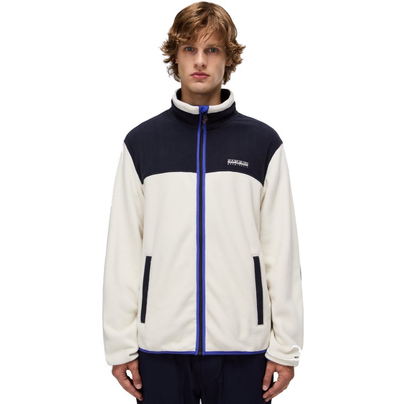 Napapijri Dergana Full-Zip Fleece - Ανδρική ζακέτα φλίς - Beige Dimity
