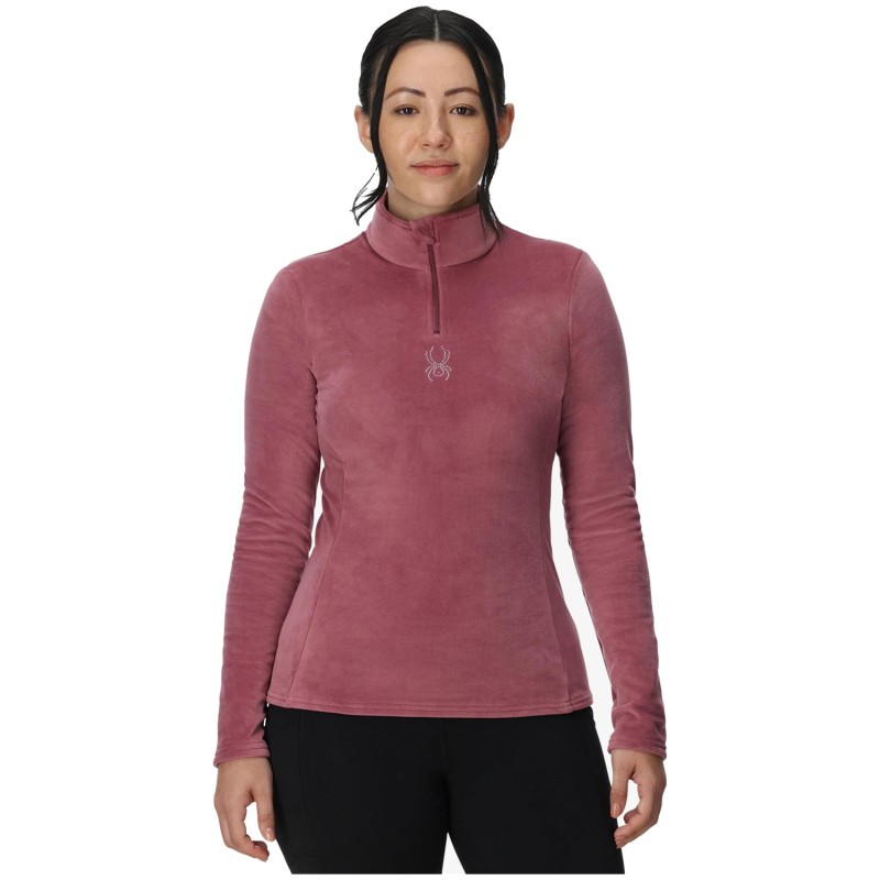 Spyder Shimmer Bug Half Zip - Γυναικείο Φλίς - Acai