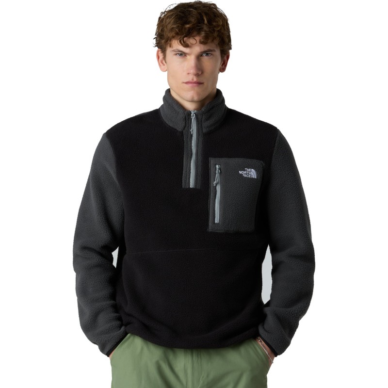 THE NORTH FACE Men's Yumiori 1/4 Zip Fleece - Ανδρικό φλίς - TNF Black/Asphalt Grey/Monument Grey