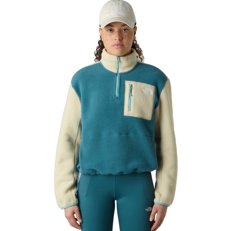 The North Face Women's Yumiori 1/4 Zip Fleece - Γυναικείο φλίς - Space/Gravel/Blue Eclipse