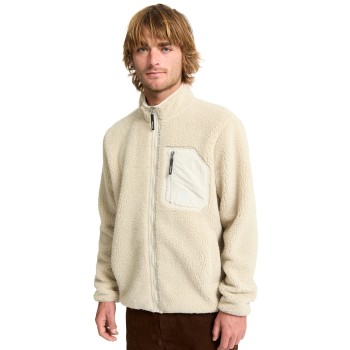 Volcom Muzzer Fuzzar Full-Zip Sherpa Sweatshirt - Ανδρικό φλίς - Stone
