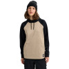 BURTON Crown Weatherproof Pullover Fleece - Women's Technical DWR Sweatshirt - Summit Taupe Heather/True Black