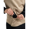 BURTON Crown Weatherproof Pullover Fleece - Women's Technical DWR Sweatshirt - Summit Taupe Heather/True Black