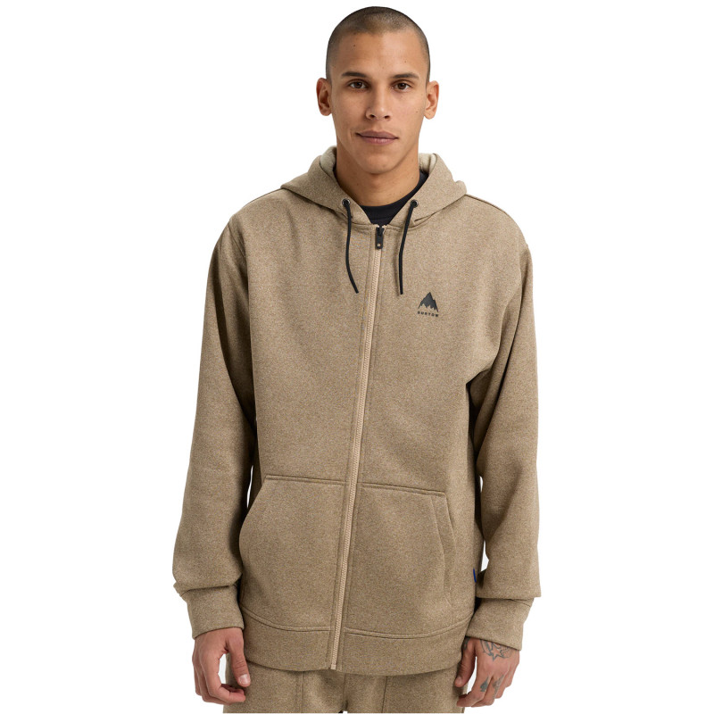 BURTON OAK - Men's Full Zip Hoodie - Summit Taupe Heather