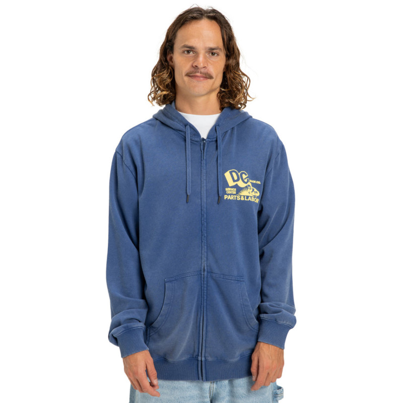 DC Parts Dep Full-Zip Hoodie for Men - Estate Blue