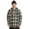 Volcom Kenson Insulated Flannel Jacket - Men's Insulated Flannel Shirt - Black Green