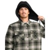 Volcom Kenson Insulated Flannel Jacket - Men's Insulated Flannel Shirt - Black Green