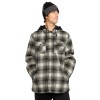 Volcom Kenson Insulated Flannel Jacket - Men's Insulated Flannel Shirt - Black Green