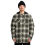 Volcom Kenson Insulated Flannel Jacket - Men's Insulated Flannel Shirt - Black Green