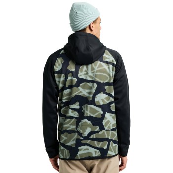 BURTON Crown Weatherproof Pullover Fleece - Graffiti Camo/True Black