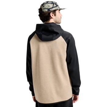 BURTON Crown Weatherproof Pullover Fleece - Summit Taupe Heather/True Black