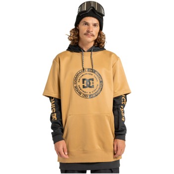 DC Dryden 3 - Technical Double Layer Hoodie for Men - Mustard Gold DC Dryden 3 - Technical Double Layer Hoodie for Men - Mustard Gold