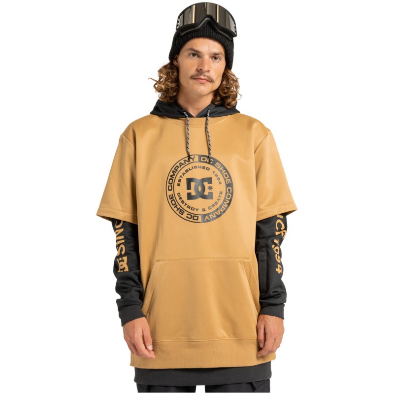 DC Dryden 3 - Technical Double Layer Hoodie for Men - Mustard Gold