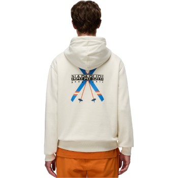 Napapijri B-Fiemme - Ανδρικό φούτερ με κουκούλα - Beige Dimity Napapijri B-Fiemme - Ανδρικό φούτερ με κουκούλα - Beige Dimity