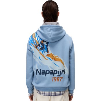 Napapijri B-Fiemme - Ανδρικό φούτερ με κουκούλα - Faded Denim Napapijri B-Fiemme - Ανδρικό φούτερ με κουκούλα - Faded Denim