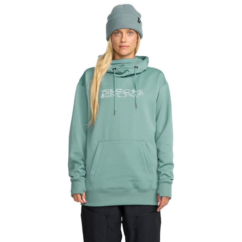 VOLCOM Riding Hydro Hoodie DWR - Γυναικείο φούτερ με κουκούλα - Arctic Blue
