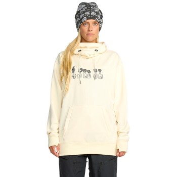 VOLCOM Riding Hydro Hoodie DWR - Γυναικείο φούτερ με κουκούλα - Bone
