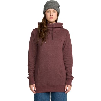 VOLCOM Tower Pullover Fleece - Γυναικείο φούτερ με κουκούλα - Oxblood