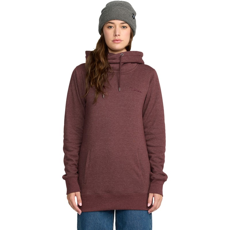 VOLCOM Tower Pullover Fleece - Γυναικείο φούτερ με κουκούλα - Oxblood