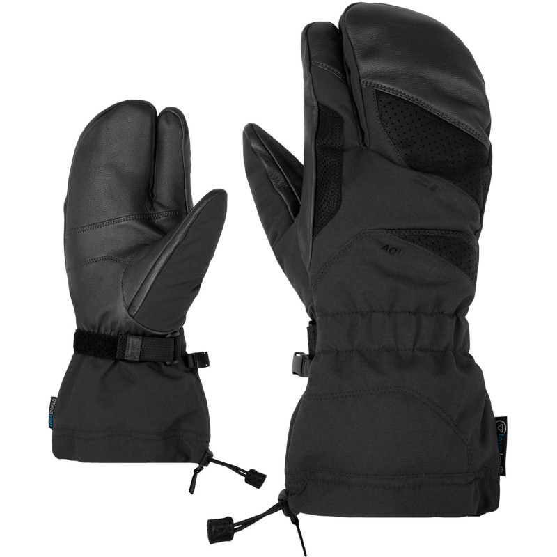 ZIENER GAIKUSO AS® AW lavalan® Alpine Lobster gloves - Men's Ski/Snowboard Mittens Lobster - Black