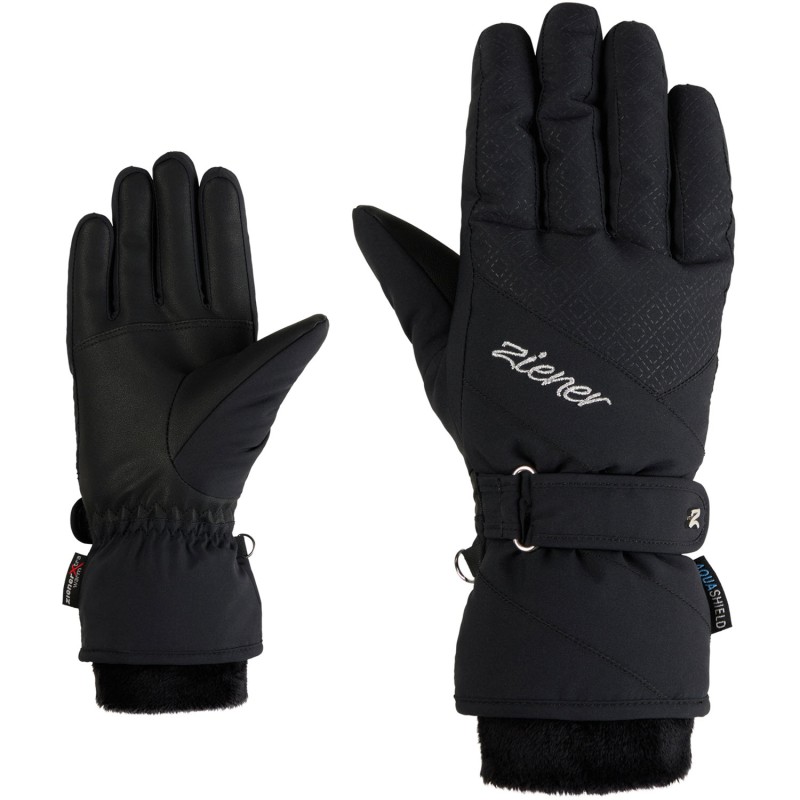 ZIENER Kendri AS Primaloft  - Γυναικεία Γάντια Ski - Black