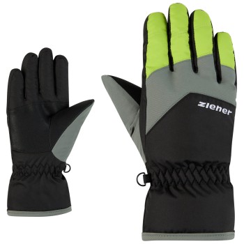 ZIENER Lando Junior - Παιδικά Γάντια Ski - Black/Lime Green