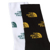 The North Face Everyday Crew Logo Socks (2 Pack) - All day Socks - TNF Black/Summit Golf