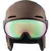 ALPINA ORO Mips® + Visor QV Quattroflex/Varioflex - Ski/Snowboard Helmet With Visor- Sepia Metallic/Cobalt Green S2-S3