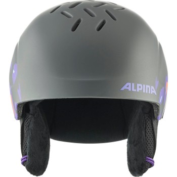 ALPINA Pizi Junior Hi-EPS - Junior Ski/Snowboard Helmet - Midnight Grey Leo Matt