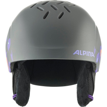 ALPINA Pizi Junior Hi-EPS - Junior Ski/Snowboard Helmet - Midnight Grey Leo Matt