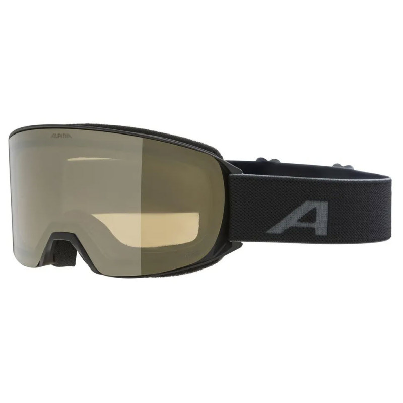ALPINA Nakiska Q-Lite mirror - Μάσκα Ski/Snowboard - Black matt/Gold mirror