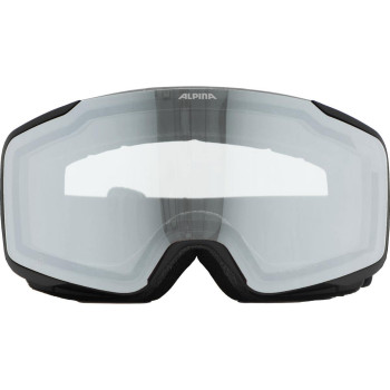 ALPINA Taos Q-Lite - Ski/Snowboard goggle - Litoff black matt white/Silver mirror