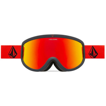 Volcom Footprints + (Bonus Lens - Rose) - Ski/Snowboard Goggles - Crimson Cobalt/Red Chrome