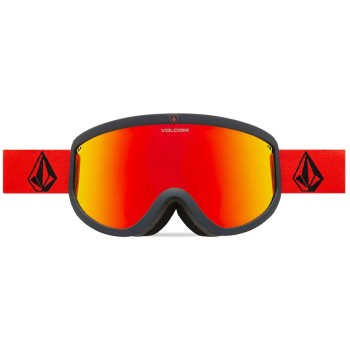 Volcom Footprints + (Eξτρα Φακός - Rose) - Μάσκα Ski/Snowboard - Crimson Cobalt/Red Chrome