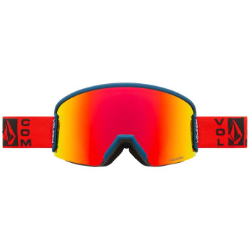 Volcom Garden 2 Goggle (Bonus Lens - BL.Rose) - Ski/Snowboard Goggles - Matt Black/Red Chrome 