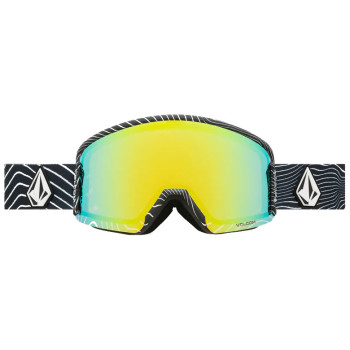 Volcom Garden 2 Goggle (Bonus Lens - Rose) - Ski/Snowboard Goggles - Op Art/ Gold Chrome
