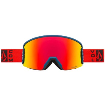 Volcom Garden 2 Goggle + (Extra φακός - BL.Rose) - Ski/Snowboard Goggles - Matt Black/Red Chrome 