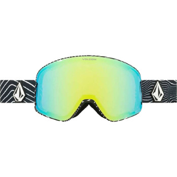 Volcom Odyssey Goggle + (Bonus Lens - Rose) - Ski/Snowboard Goggles - OP Art/Gold chrome