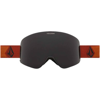 Volcom Odyssey Goggle + (Bonus Lens - Rose) - Ski/Snowboard Goggles - Redwood Caramel/Dark grey